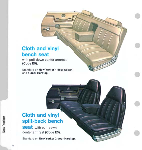 1972 Chrysler Color Trim Folder Page 44